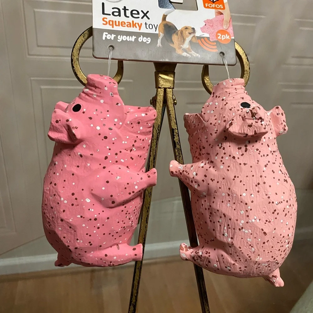 Pigs Dog Toy Durable Latex Dog Toys with Squeaker Grunting Interactive Dog Toy